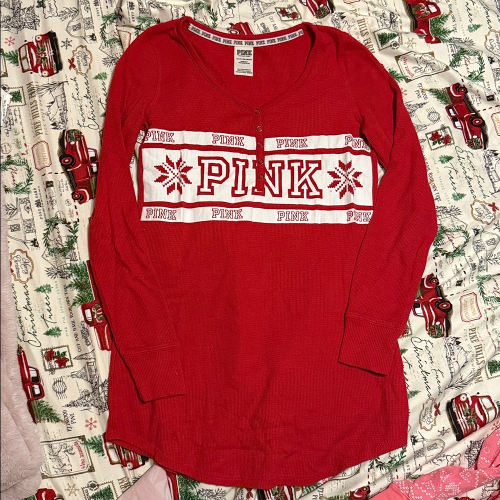 Vs pink christmas pajamas dress